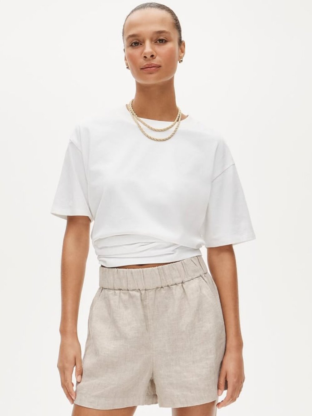 J. Crew Tropez Short in Linen - Flax - Size M